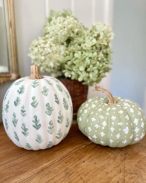 block print fall decor