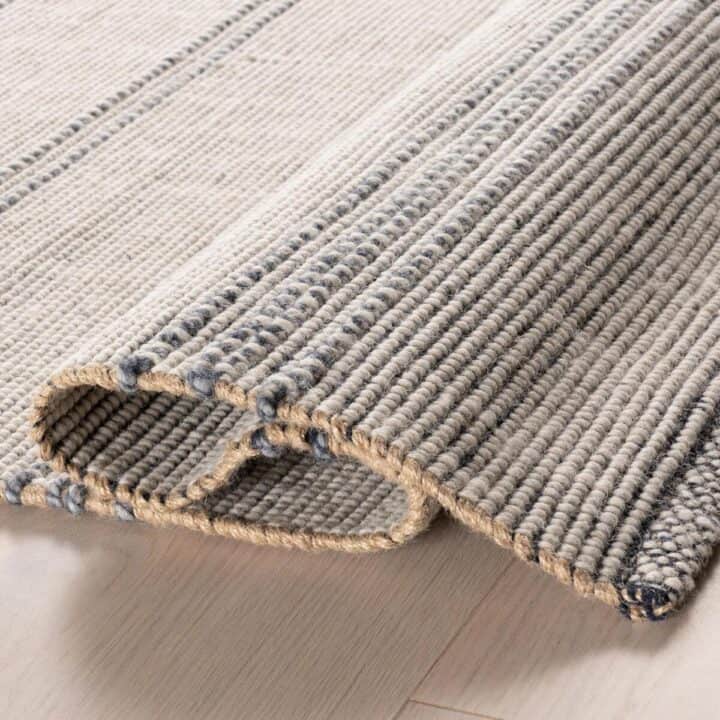 striped jute area rug