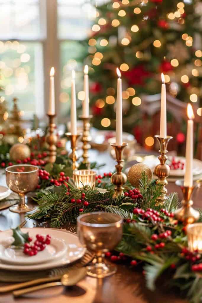 DIY Christmas centerpieces for table