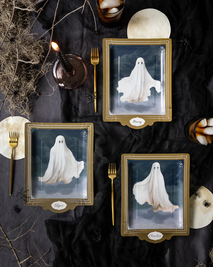 ghost plates for Halloween