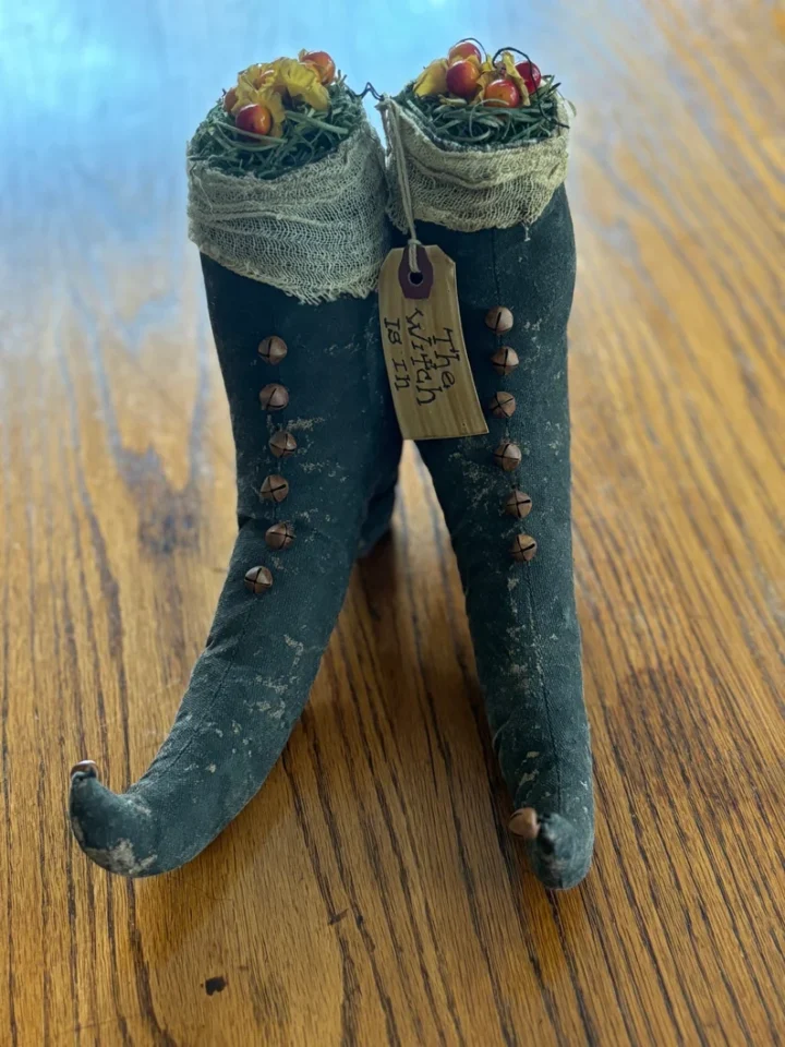 grunge witch shoes Halloween decoration vintage inspired
