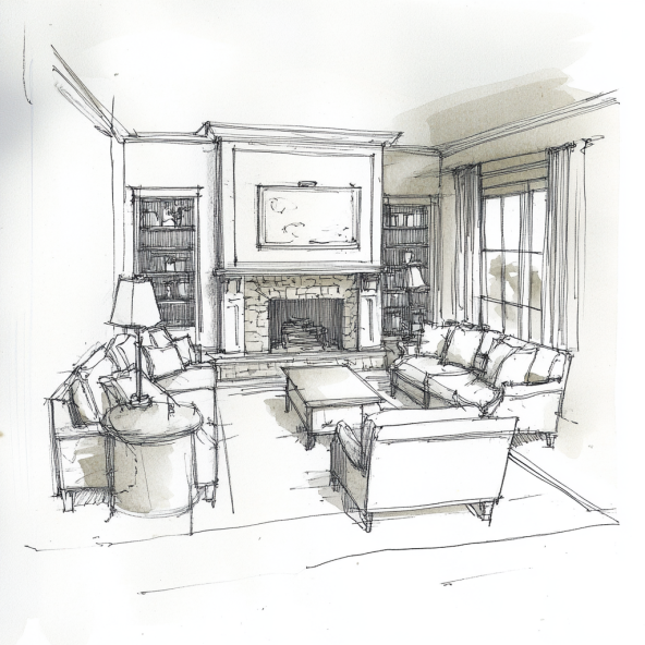 how to arrange a living room with a fireplace